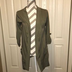 Olive green cardigan
